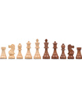 Acacia Wood Chess Pieces Set, Handcrafted Weighted, King 4in, Made in Italy