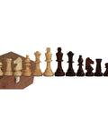 Classic Handcrafted Wooden Chess Pieces Set with Walnut Box, Italian King 9cm