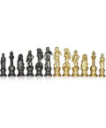 Italian Florentine Metal Chess Pieces, Gold & Silver Plated, King 8.3cm
