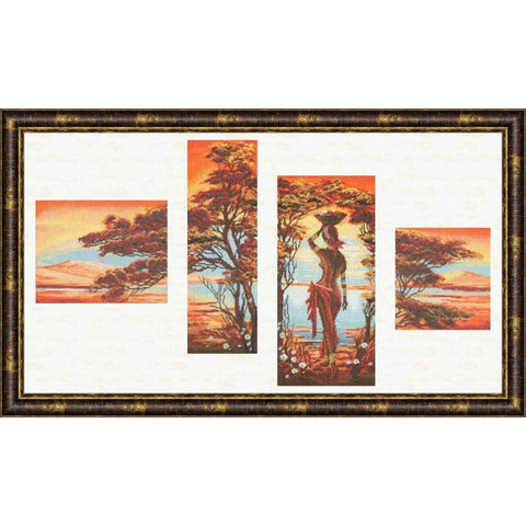 AI013 Orange River Cross Stitch Kit from Golden Fleece