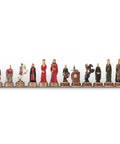 Hand-Painted Historical Chess Pieces: English vs Scots, Resin, 8cm King