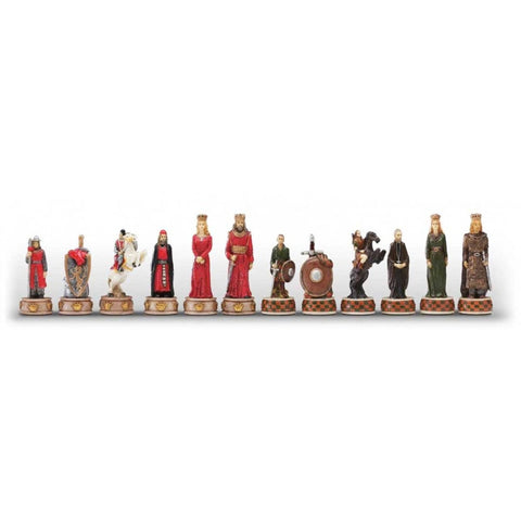 Hand-Painted Historical Chess Pieces: English vs Scots, Resin, 8cm King