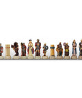 Hand-Painted Romans vs Arabs Chess Set Pieces, Resin, King 8cm, Italian-Made