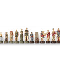 Romans vs Gladiators Chess Pieces, Hand-Painted Resin, 8cm King, Made in Italy