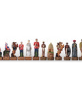 English vs Zulu Historical Chess Pieces, Hand-Painted Resin, 8cm King, Italy