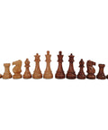 Weighted Acacia Chess Pieces, Hand-Carved Set, King 3.8in, Made in Italy