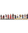 Italian Hand-Painted Resin Chess Pieces - Russians vs Mongols, 8cm
