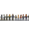 Medieval Chess Pieces Set, Hand-Painted Resin, Made in Italy, King 8cm
