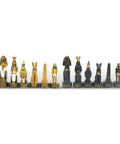 Ancient Egypt Chess Pieces Set, Hand-Painted Resin, 8cm King, Made in Italy