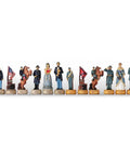 Civil War Chess Pieces Set, Hand-Painted Resin, 8cm King, Made in Italy