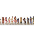 Hand-Painted Resin Chess Set: Crusaders vs Saracens, 8cm King, Made in Italy