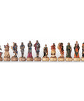 Skeleton Chess Pieces Set, Hand-Painted Gothic Resin, Made in Italy, 8 cm King