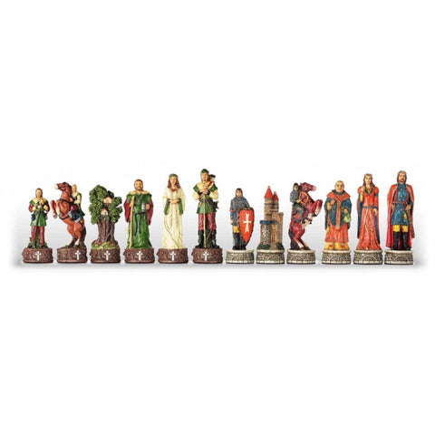 Robin Hood Chess Pieces Set, Hand-Painted Resin, Made in Italy, 8 cm