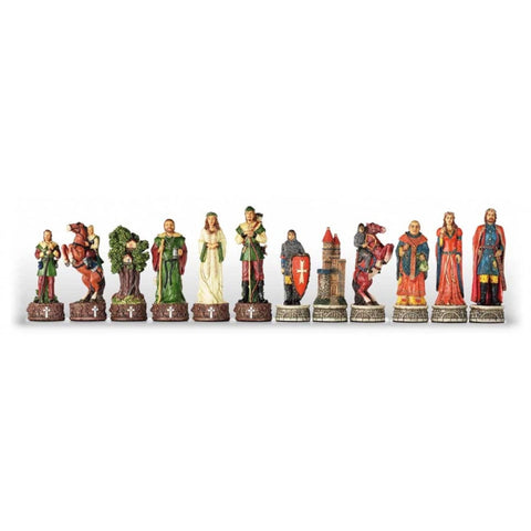 Robin Hood Chess Pieces Set, Hand-Painted Resin, Made in Italy, 8 cm