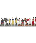 American Revolution Chess Pieces, Hand-Painted Resin, 8cm King, Made in Italy