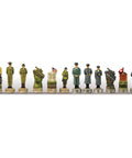 World War II Hand-Painted Resin Chess Pieces, 8cm King, Made in Italy