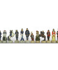 Samurai Chess Pieces Set, Hand-Painted Resin, 8cm King, Made in Italy