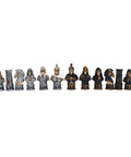 Skeleton Chess Pieces Set, Hand-Painted Resin, 8cm King, Made in Italy