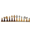 Classic Gold & Silver Chess Pieces, Metal/Wood, Handmade in Italy, King 7.5cm