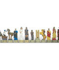 Large Battle of Troy Chess Pieces, Hand-Painted Resin, 12cm King, Made in Italy