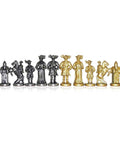 Landsknecht Metal Chess Pieces, Gold/Silver Plated, Made in Italy, King 8.7cm