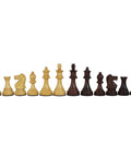 Mahogany Weighted Chess Pieces, Classic Handcrafted, Made in Italy
