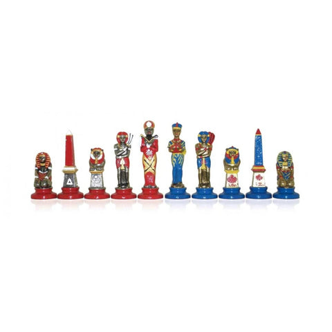 Hand-Painted Metal Napoleon Chess Set, Historical, Made in Italy
