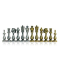Italian Metal Chess Pieces, Gold & Silver Plated, 10cm King, Handcrafted