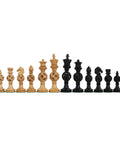 Ebony-Style Hand-Carved Wooden Chess Pieces Set, King 12.5cm, Made in Italy