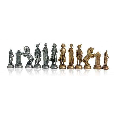 Napoleon Metal Chess Pieces Set, Gold & Silver Plated, Italian, King 10cm