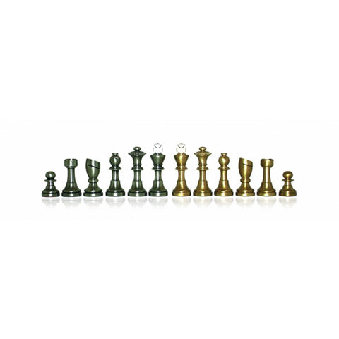 Brass Chess Pieces, Classic Style, Gold & Silver Plated, Italy, King 5.5cm