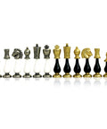 Handmade Metal & Wood Classic Chess Pieces Set, Gold/Silver, Italy