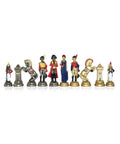 Napoleon Metal Chess Pieces, Hand-Painted, Made in Italy, 10cm King