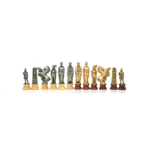 CEZARIS Historical Chess Pieces, Metal & Wood, Gold/Silver, Italian