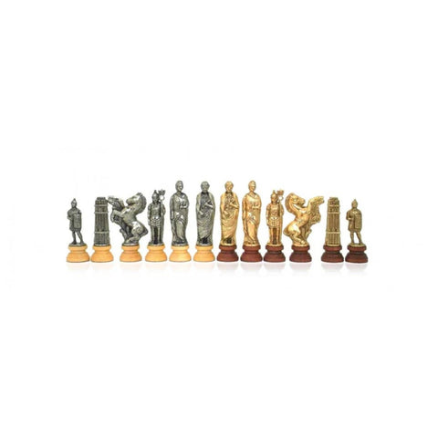 CEZARIS Historical Chess Pieces, Metal & Wood, Gold/Silver, Italian, King 12.5cm