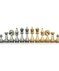 Handcrafted Gold & Silver Plated Metal Chess Pieces, 10cm King, Made in Italy