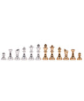 Brass Gold & Silver Plated Chess Pieces, Classic, Handcrafted, Italy