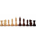 Handcrafted Mahogany Chess Pieces, Weighted, Classic, Made in Italy