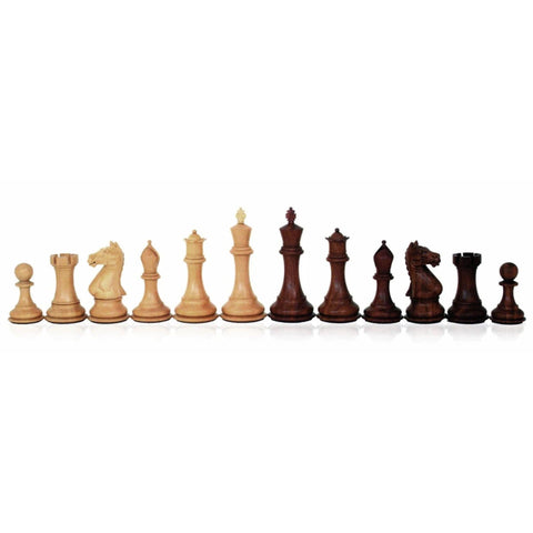 Handcrafted Mahogany Chess Pieces, Weighted, Classic, King 10cm – Made in Italy
