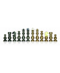 Italian Brass Chess Pieces, Handcrafted Gold & Silver Plated, 6.5cm King