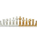 Roman Bust Metal Chess Pieces Set, Gold & Silver Plated, Handmade Italy