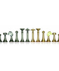 Modern Brass Chess Pieces Set, Gold & Silver, Handmade in Italy, King 6.8cm