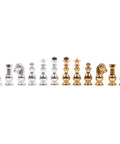 Gold & Silver Plated Brass Chess Pieces Set, French Style, Made in Italy