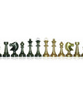 Handmade Italian Brass Chess Pieces, Gold & Silver Plated, King 7.3 cm