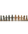 Medieval Pewter Chess Pieces, Gold & Silver Plated, King 9cm, Made in Italy