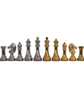 Made in Italy Gold & Silver Metal Chess Pieces, Hand-Finished, King 12cm