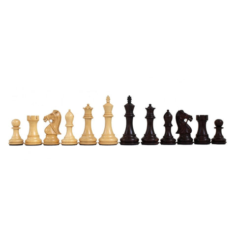 Mahogany Wooden Chess Pieces, Handcrafted & Weighted, Italian, King 10.5cm