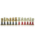 French Bust Historical Chess Pieces, Hand-Painted Resin, 12cm King, Italy