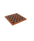 Brown & Black Faux Leather Chess Board 26x26 cm, Handmade in Italy