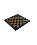 Black Gold Faux Leather Chess Board, Handmade, 26x26cm, Made in Italy